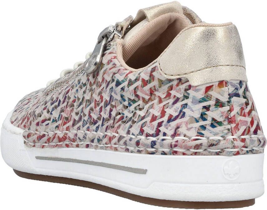 Rieker Slip-on sneakers instapschoen lage schoen vrijetijdsschoen met gewatteerde schacht