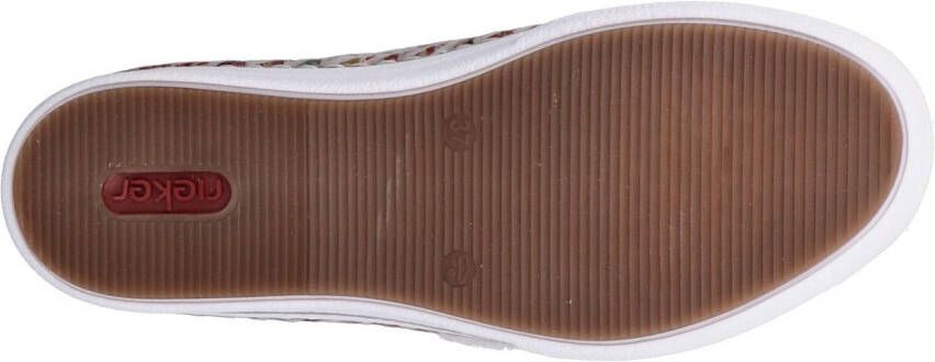 Rieker Slip-on sneakers instapschoen lage schoen vrijetijdsschoen met gewatteerde schacht