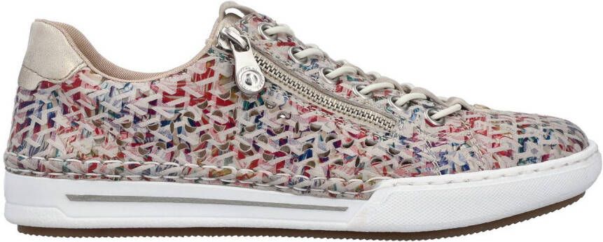 Rieker Slip-on sneakers instapschoen lage schoen vrijetijdsschoen met gewatteerde schacht
