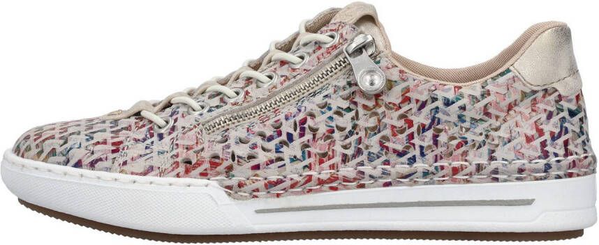 Rieker Slip-on sneakers instapschoen lage schoen vrijetijdsschoen met gewatteerde schacht