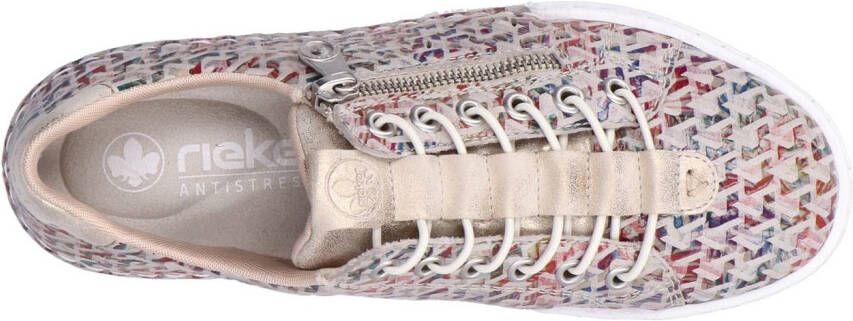 Rieker Slip-on sneakers instapschoen lage schoen vrijetijdsschoen met gewatteerde schacht