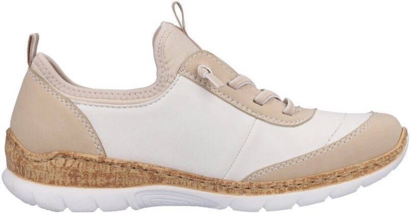 Rieker Slip-on sneakers Veterschoen halfschoen slipper met zachte MemoSoft binnenzool
