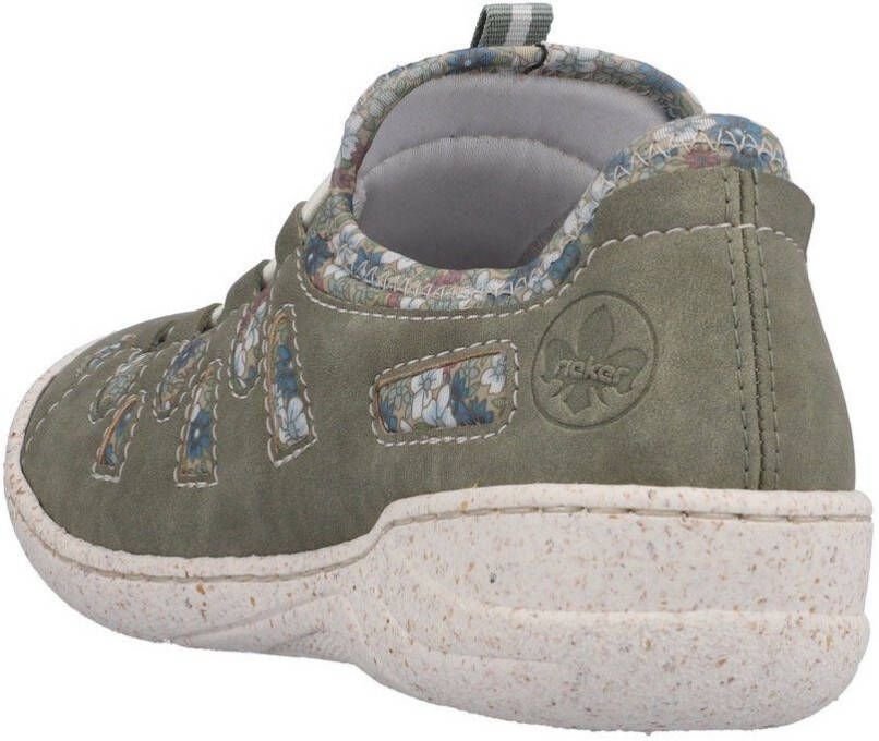 Rieker Slip-on sneakers Slipper instapschoen vrijetijdsschoen met bloemenprint