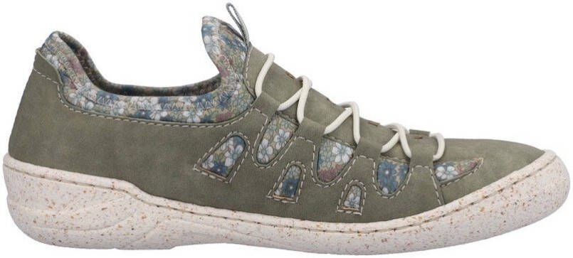 Rieker Slip-on sneakers Slipper instapschoen vrijetijdsschoen met bloemenprint