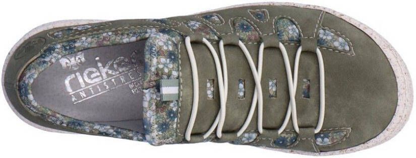 Rieker Slip-on sneakers Slipper instapschoen vrijetijdsschoen met bloemenprint