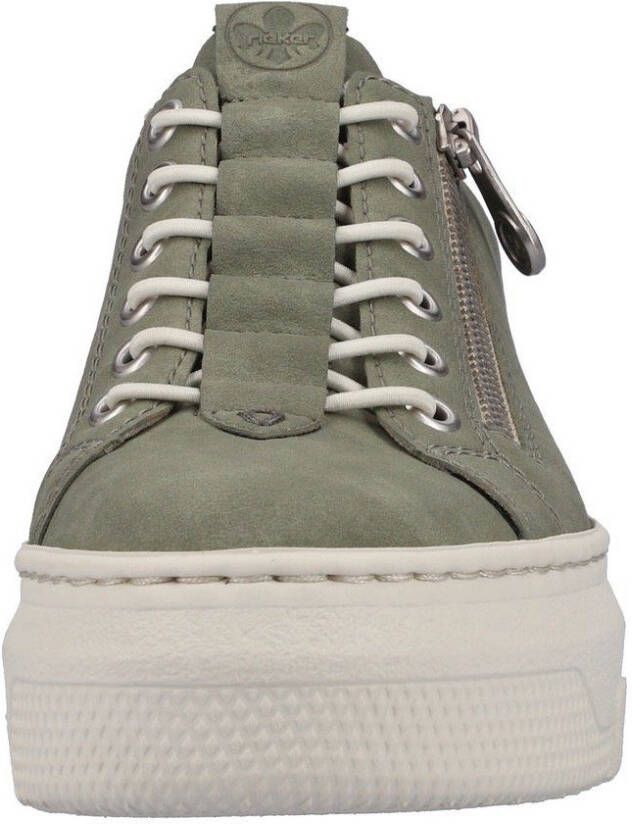 Rieker Plateausneakers met leoprint inzet bij de hak
