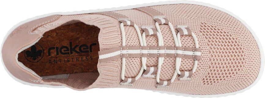 Rieker Slip-on sneakers Barefootschoenen slipper vrijetijdsschoen lage schoen met elastische brei-schaft