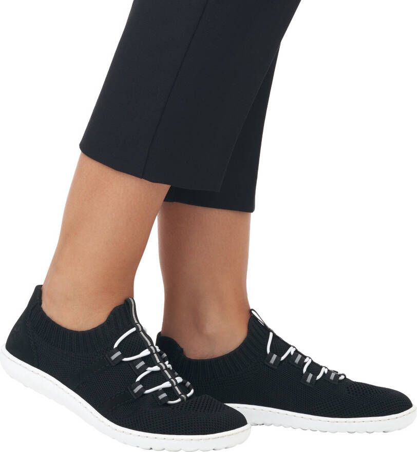 Rieker Slip-on sneakers Barefootschoenen slipper vrijetijdsschoen lage schoen met elastische brei-schaft