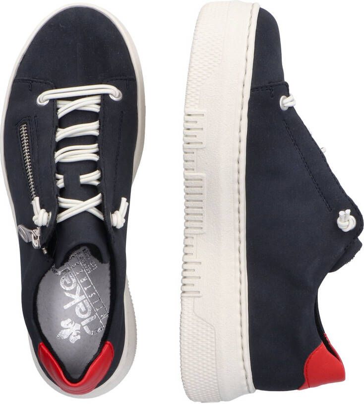Rieker Plateausneakers Sneaker slip-on sneaker slipper met zachte leren binnenzool