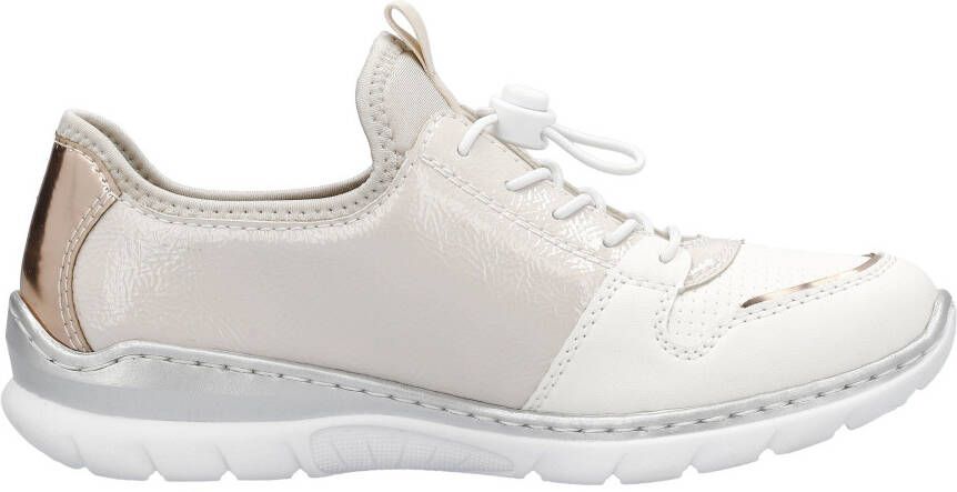 Rieker Slip-on sneakers Slipper instapschoen vrijetijdsschoen met elastiek en elastische instap