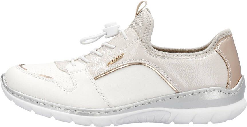 Rieker Slip-on sneakers Slipper instapschoen vrijetijdsschoen met elastiek en elastische instap