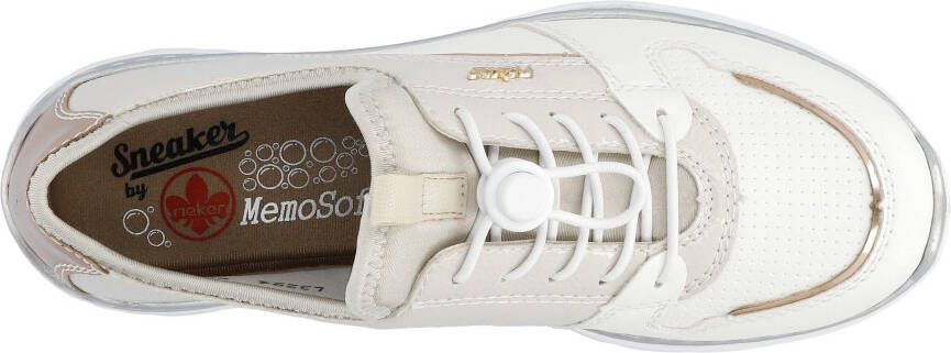 Rieker Slip-on sneakers Slipper instapschoen vrijetijdsschoen met elastiek en elastische instap