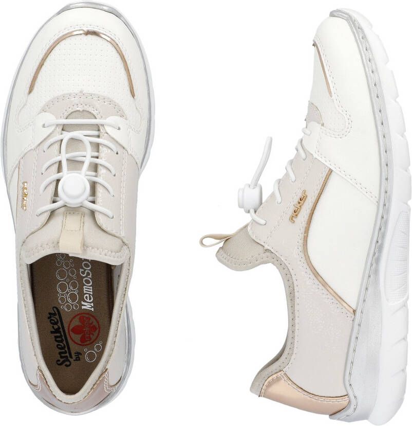 Rieker Slip-on sneakers Slipper instapschoen vrijetijdsschoen met elastiek en elastische instap