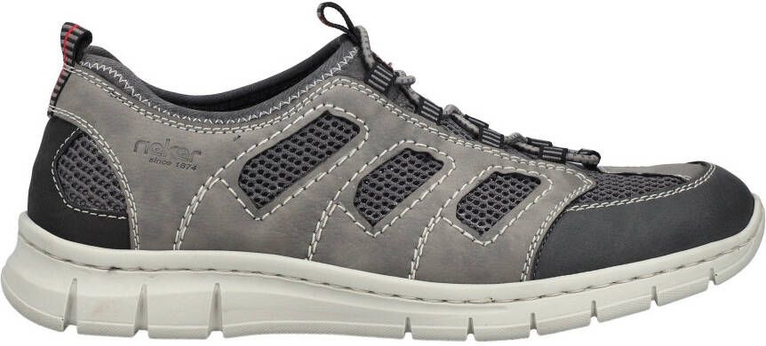 Rieker Slip-on sneakers trekking schoen outdoorschoen met aantrek-lussen aan de schacht