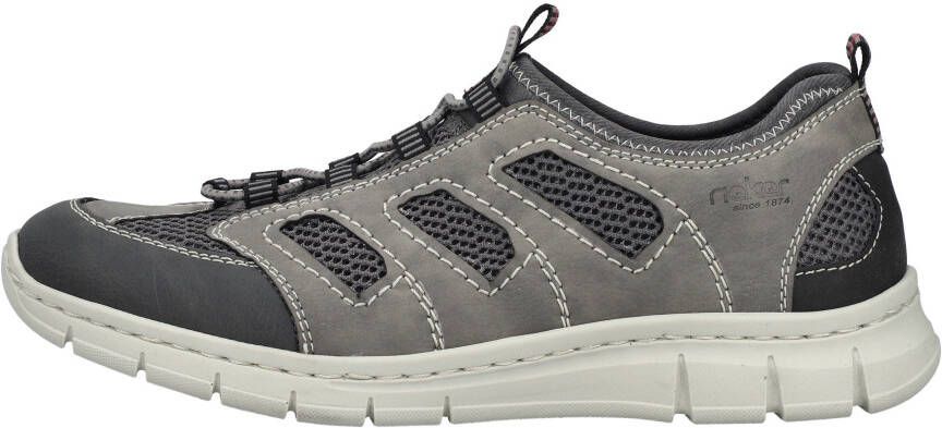 Rieker Slip-on sneakers trekking schoen outdoorschoen met aantrek-lussen aan de schacht