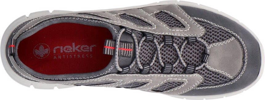 Rieker Slip-on sneakers trekking schoen outdoorschoen met aantrek-lussen aan de schacht