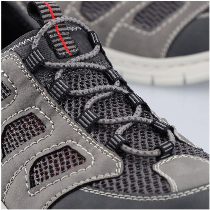 Rieker Slip-on sneakers trekking schoen outdoorschoen met aantrek-lussen aan de schacht