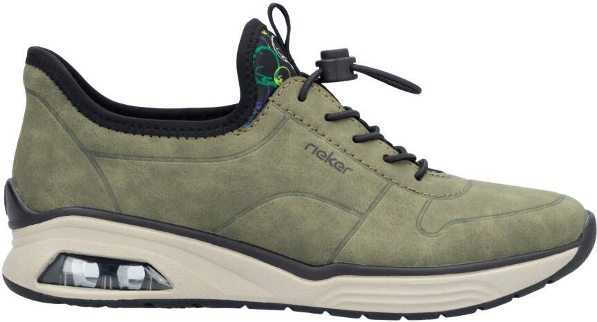 Rieker Slip-on sneakers instapschoen lage schoen vrijetijdsschoen met elastische instap