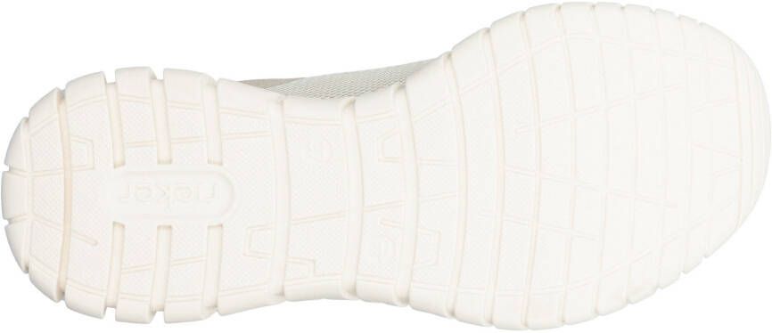 Rieker Slip-on sneakers instappers lage schoen vrijetijdsschoen in vegan uitvoering