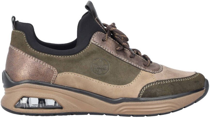 Rieker Slip-on sneakers instapschoen lage schoen vrijetijdsschoen met praktische trekbanden