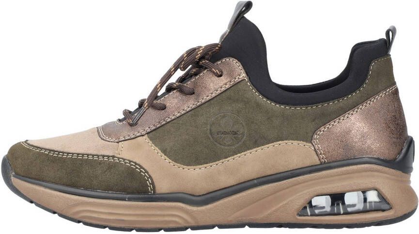 Rieker Slip-on sneakers instapschoen lage schoen vrijetijdsschoen met praktische trekbanden