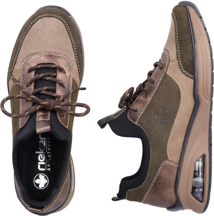 Rieker Slip-on sneakers instapschoen lage schoen vrijetijdsschoen met praktische trekbanden