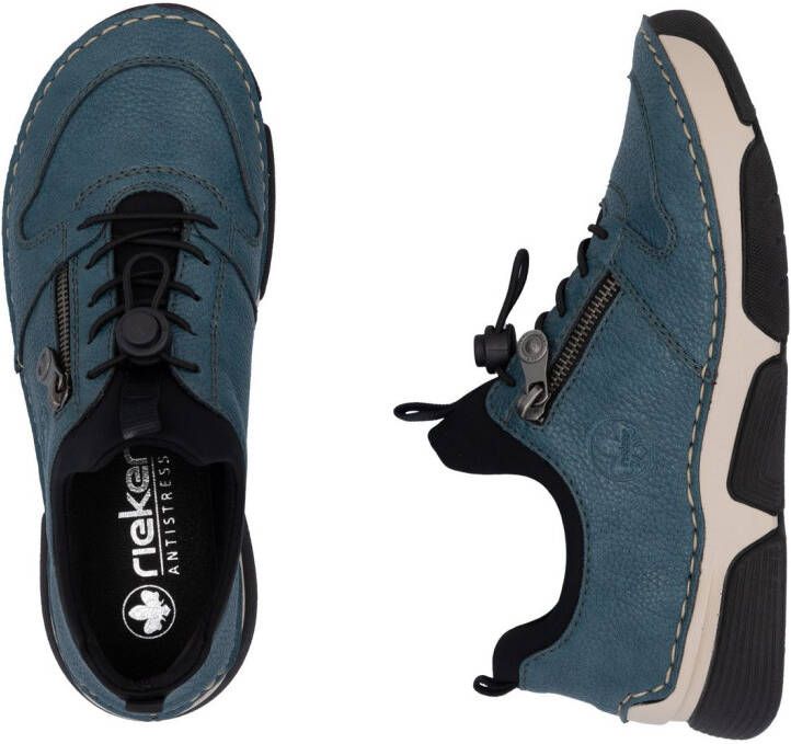 Rieker Slip-on sneakers Instapschoen lage schoen vrijetijdssneaker elastische band snelsluiting