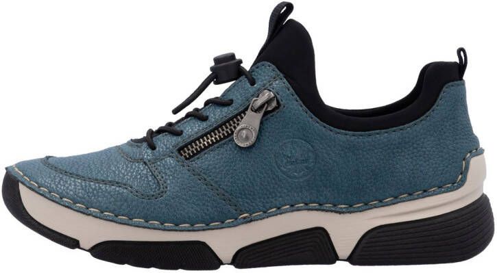 Rieker Slip-on sneakers Instapschoen lage schoen vrijetijdssneaker elastische band snelsluiting