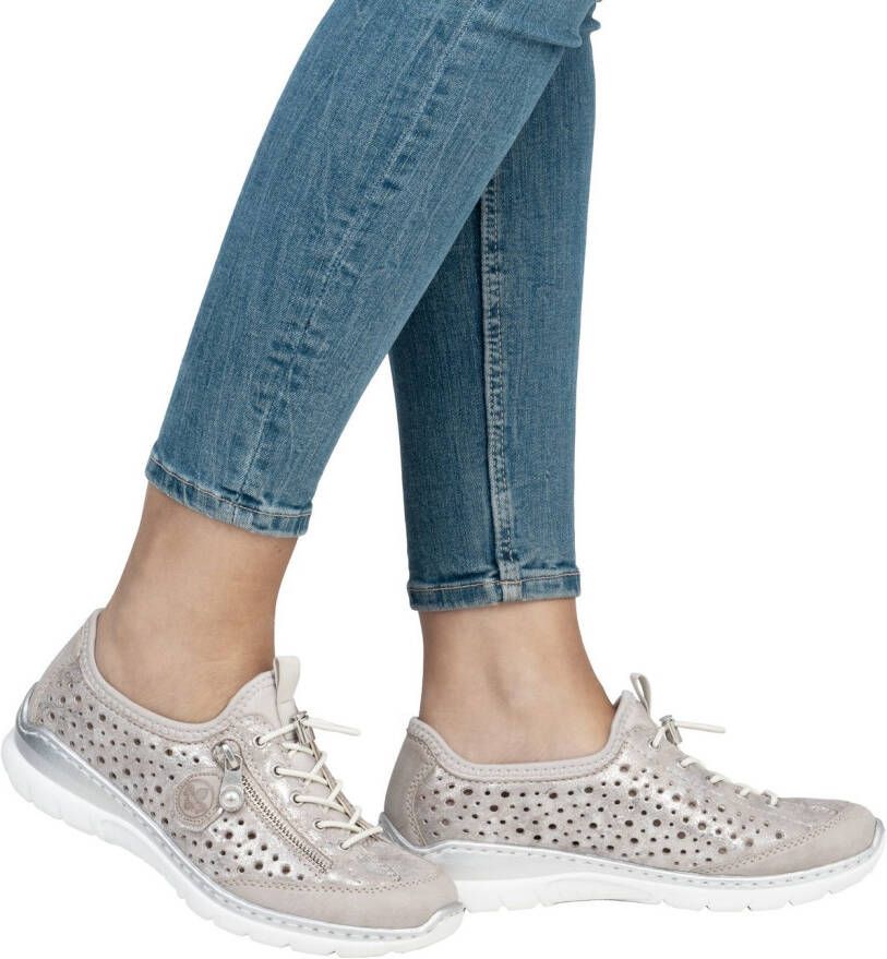 Rieker Slip-on sneakers instapschoen vrijetijdsschoen lage schoen met snelle sluiting