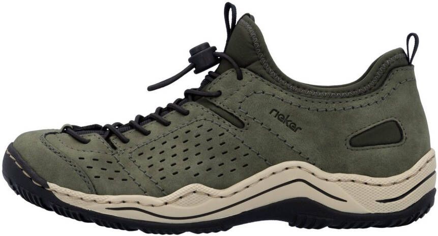 Rieker Slip-on sneakers instapschoen vrijetijdssneaker lage schoen met opvallende loopzool