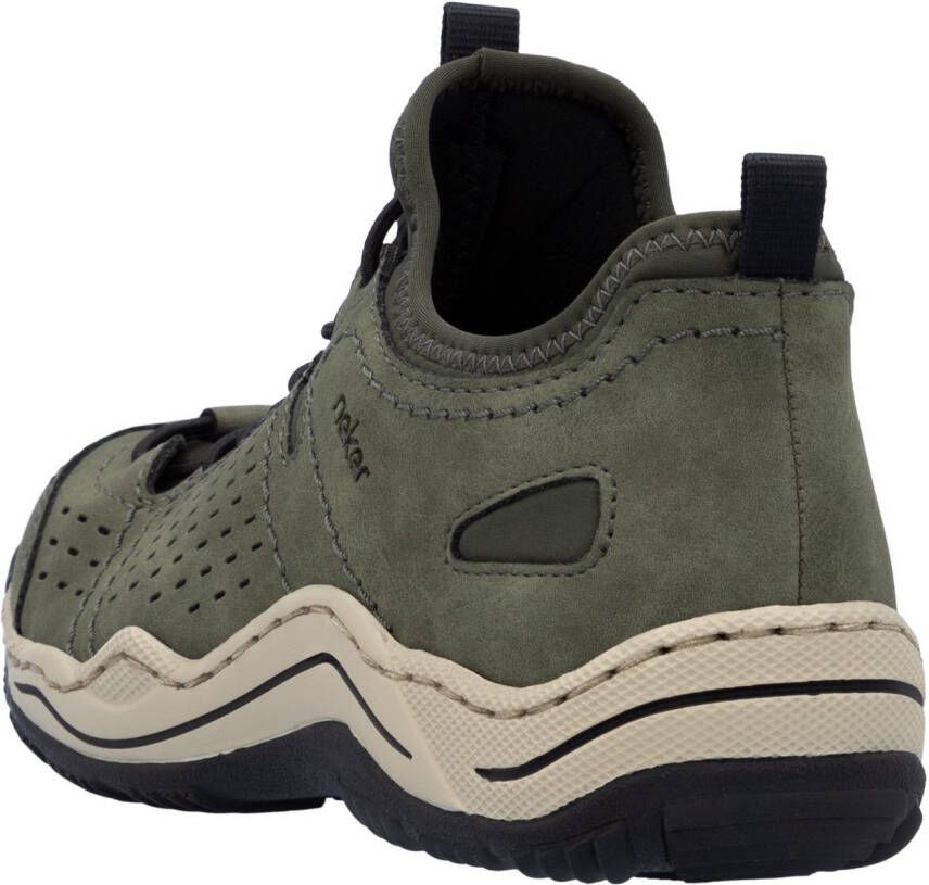 Rieker Slip-on sneakers instapschoen vrijetijdssneaker lage schoen met opvallende loopzool