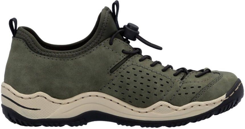 Rieker Slip-on sneakers instapschoen vrijetijdssneaker lage schoen met opvallende loopzool