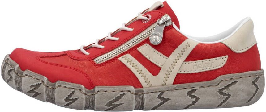 Rieker Slip-on sneakers lage schoen instapschoen vrijetijdsschoen met zachte binnenzool