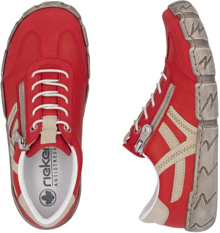 Rieker Slip-on sneakers lage schoen instapschoen vrijetijdsschoen met zachte binnenzool
