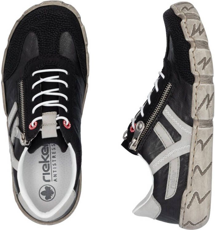 Rieker Slip-on sneakers lage schoen instapschoen vrijetijdsschoen met zachte binnenzool