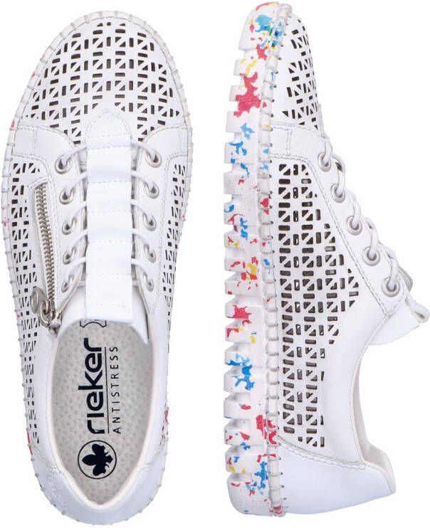 Rieker Slip-on sneakers lage schoen vrijetijdsschoen instapschoen met elastiek