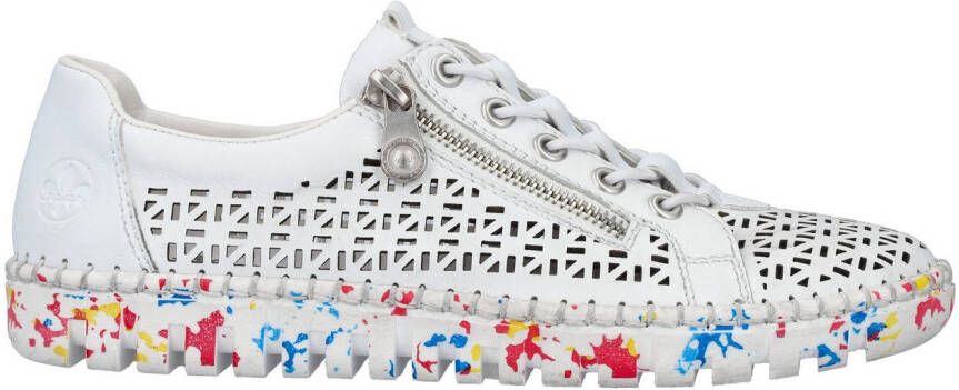 Rieker Slip-on sneakers lage schoen vrijetijdsschoen instapschoen met elastiek
