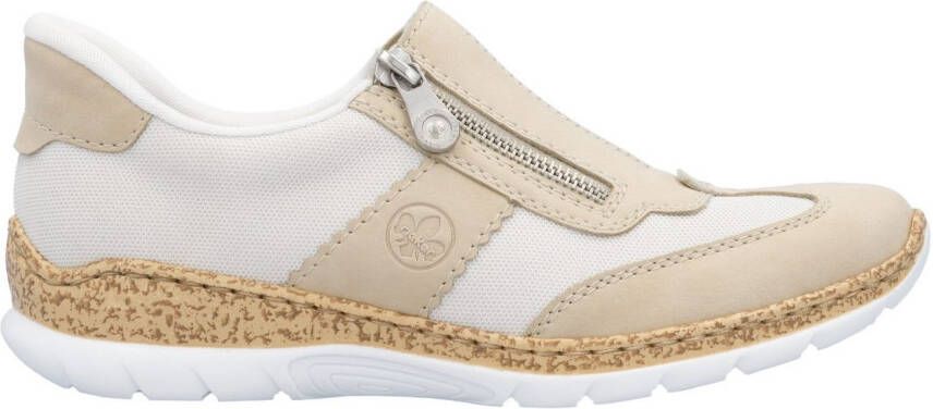 Rieker Slip-on sneakers lage schoen vrijetijdsschoen met rits en memosoft-binnenzool