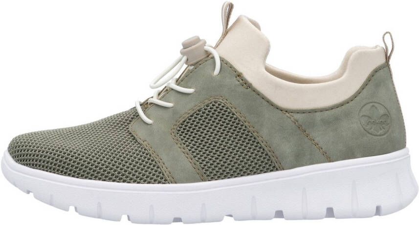 Rieker Slip-on sneakers lage schoen vrijetijdssneaker instapschoen met aantrek lussen