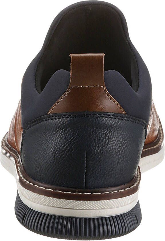 Rieker Slip-on sneakers Business schoen slipper feestdagsschoen met elastische veters