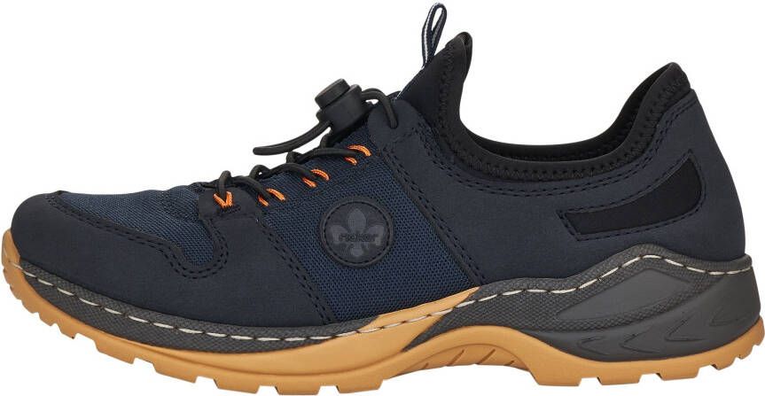 Rieker Slip-on sneakers Trekking Schoen vrijetijdsschoen Slipper met verfijnde randnaad