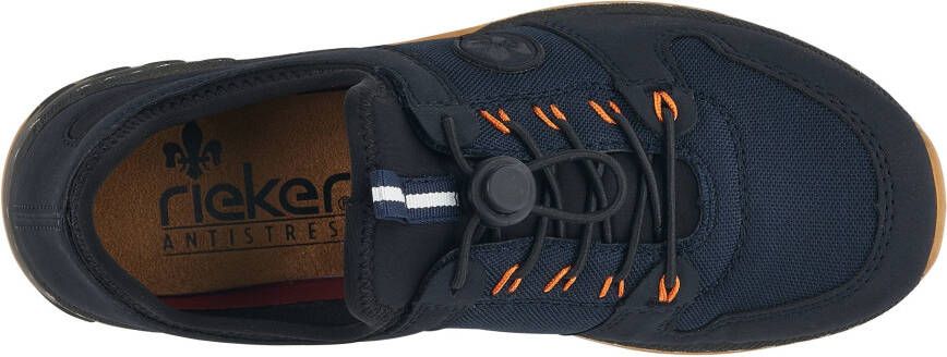 Rieker Slip-on sneakers Trekking Schoen vrijetijdsschoen Slipper met verfijnde randnaad