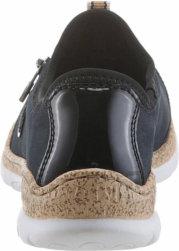 Rieker Slip-on sneakers Slipper instapschoen met buitenrits - Foto 7