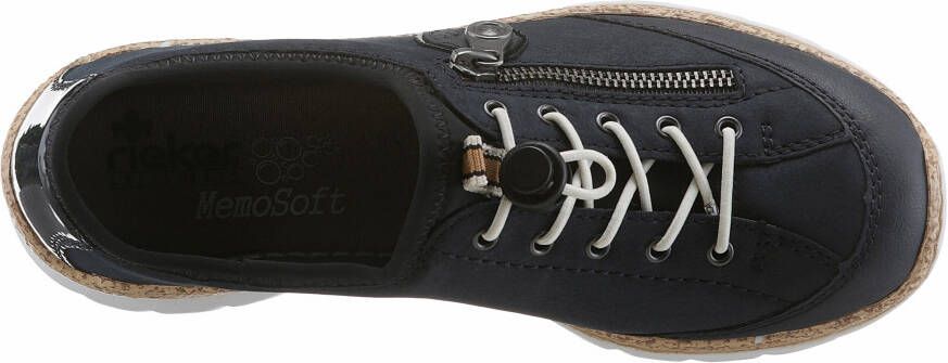 Rieker Slip-on sneakers Slipper instapschoen met buitenrits - Foto 11