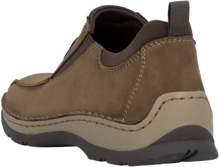 Rieker Slip-on sneakers Slipper instapschoen lage schoen vrijetijdsschoen met stretch inzetstukken