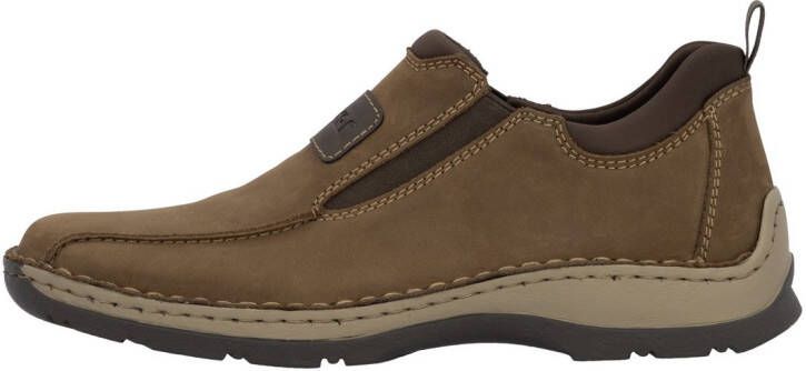Rieker Slip-on sneakers Slipper instapschoen lage schoen vrijetijdsschoen met stretch inzetstukken