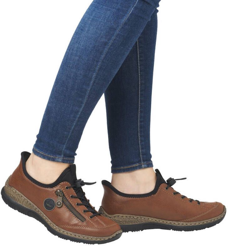 Rieker Slip-on sneakers Ready2GO instapschoen vrijetijdsschoen lage schoen met memosoft-uitrusting