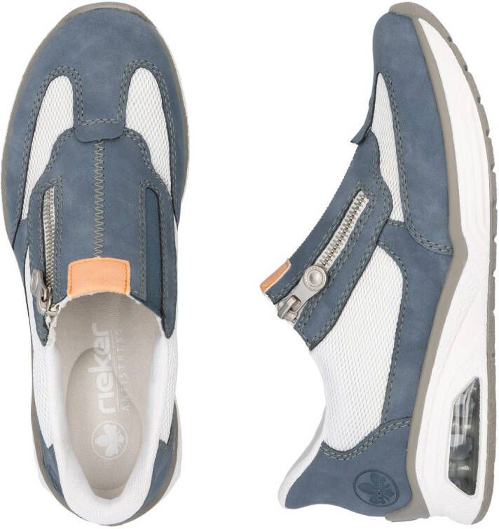 Rieker Slip-on sneakers Ready2GO slippers lage schoen vrijetijdsschoen met zijrits