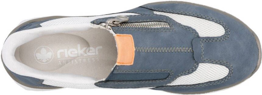 Rieker Slip-on sneakers Ready2GO slippers lage schoen vrijetijdsschoen met zijrits