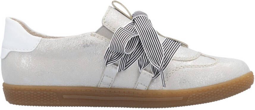 Rieker Slip-on sneakers slipper lage schoen vrijetijdssneaker met modieuze veters